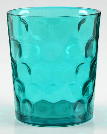 Recycled Prism Glass Turquoise Double Old Fashioned