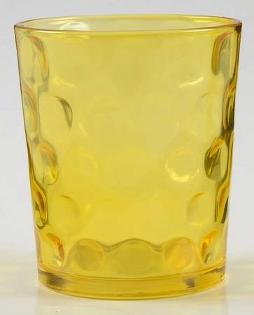 Recycled Prism Glass Amber Double Old Fashioned
