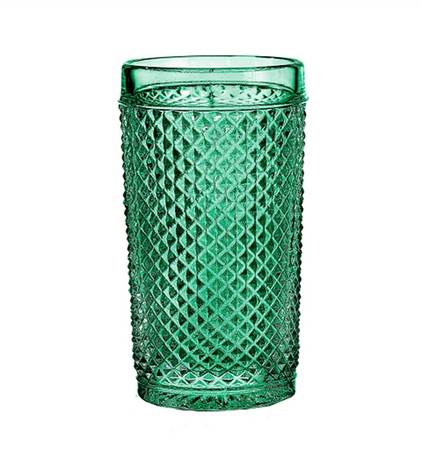 Bicos Green Highball Glass by Vista Alegre