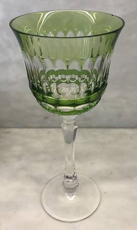 Monte Carlo Yellow Green Water Goblet by Varga