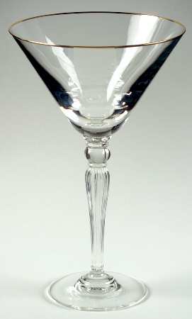 Carleton Gold Martini Glass