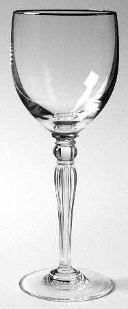 Carleton Platinum Wine Glass by Waterford Crystal