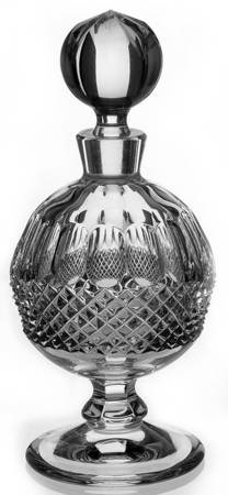 Colleen Short Stem (Cut) Round Footed Perfume Bottle & Stopper