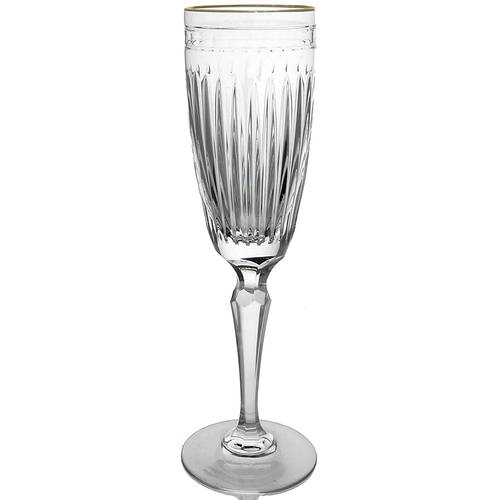 Hanover Gold Fluted Champagne by Waterford Crystal