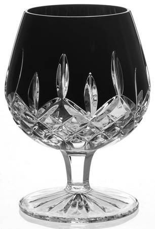 Lismore Black Brandy Glass