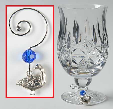 Rosslare (Cut) Punch Glass & Twelve Days of Christmas Charm