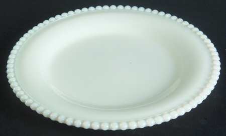 Beaded Edge Milk Glass Bread & Butter Plate