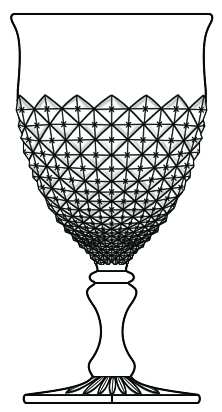 English Hobnail Clear (Square Base) by Westmoreland
