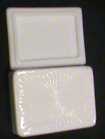 English Hobnail Milk Glass (Round or Hex Base) Cigarette Box No Lid