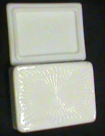English Hobnail Milk Glass (Round or Hex Base) Lid for Cigarette Box