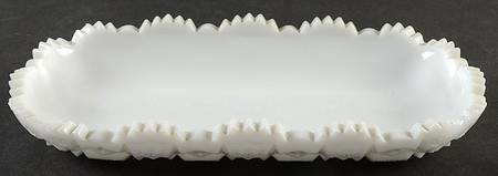 Old Quilt (Milk Glass) Pickle Dish