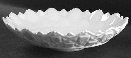 Old Quilt (Milk Glass) Large Flared Bowl