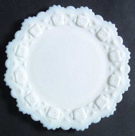 Old Quilt (Milk Glass) 8" Salad Plate