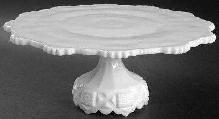 Old Quilt (Milk Glass) Round Cake Stand