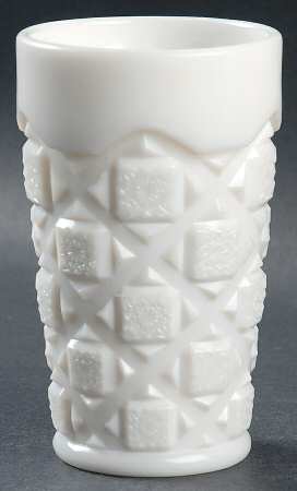 Old Quilt (Milk Glass) Flat Iced Tea