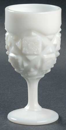 Old Quilt (Milk Glass) Wine Glass