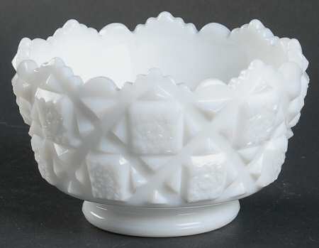 Old Quilt (Milk Glass) Oyster or Fruit Cocktail