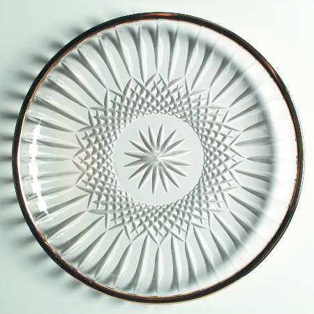 Royal Gold Cupped Edge Torte Plate