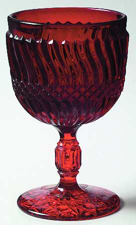 Jersey Swirl Ruby by L G Wright Glass