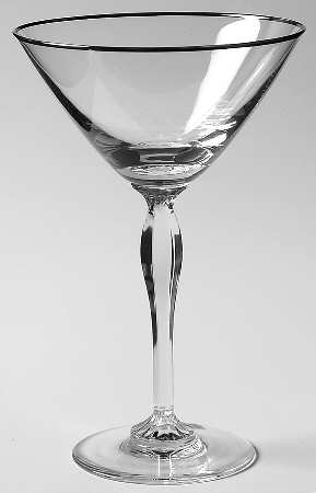Allegra Platinum Martini Glass