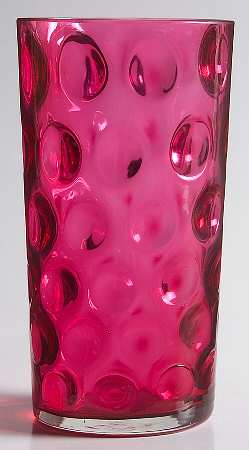 Thumbprint Cranberry by L G Wright Glass