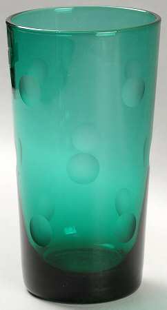 Polka Dot Emerald Green Highball