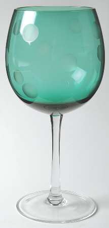Polka Dot Emerald Green All Purpose Wine