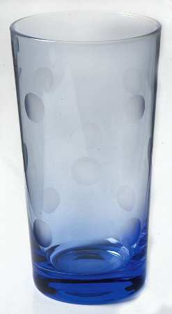 Polka Dot Blue Highball by Waterford Crystal