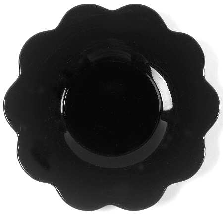 Lilly Pad Foot Black Bread & Butter Plate