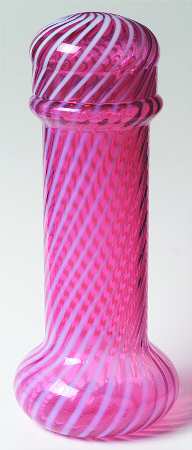 Opalescent Swirl Cranberry by West Virginia Glass
