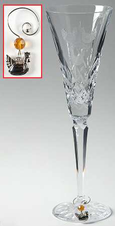 Twelve Days of Christmas Boxed) Fluted Champagne & Charm