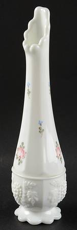 Roses & Bows 8"-10" Scalloped Footed Bud Vase