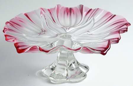 Sylvia-Cranberry Round Compote (Height X Width)