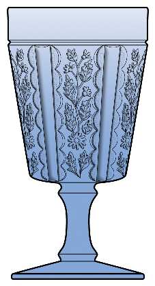 Paneled Daisy Blue