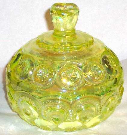 Moon and Star Vaseline (Carnival) by Weishar Glass