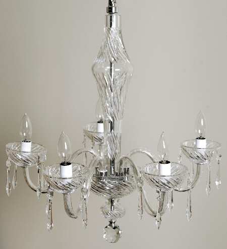 Coil 5 Arm Chandelier
