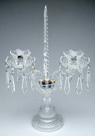 Candelabras 2 Light Candelabra with Bobeche & Prisms