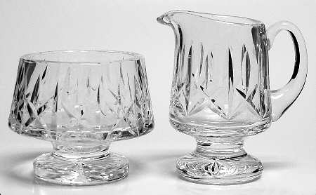 Creamer & Sugar Sets Creamer Footed and Open Sugar, Footed