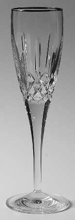 Lismore Nouveau Platinum Fluted Champagne