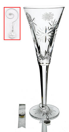 Snowflake Wishes (Boxed) Love Anniversary Fltd Champagne w/2 Charms