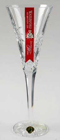 Snowflake Wishes Joy Fluted Champagne with Bracelet Charm