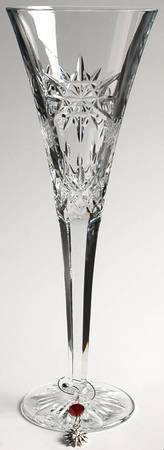 Snowflake Wishes Joy Fluted Champagne with Wine Charm