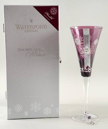 Snowflake Wishes (Boxed) Amethyst Health Fl Champagne w/2 Charms