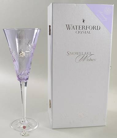 Snowflake Wishes (Boxed) Lavender Serenity Champagne w/2 Charms