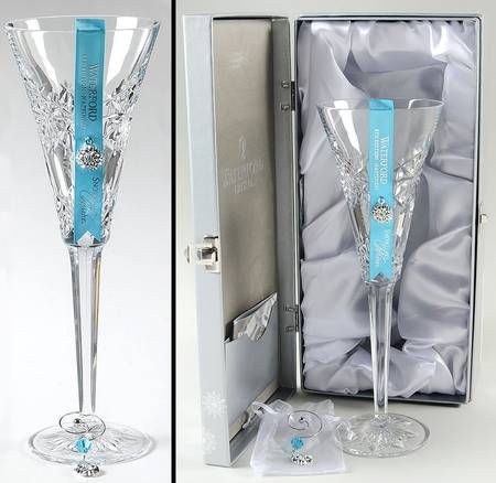 Snowflake Wishes (Boxed) Happiness Fluted Champagne w/2 Charms