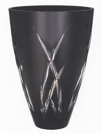 Signature Black (Cased) 14" Flower Vase