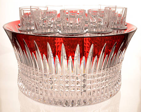 Lismore Diamond (14 Pc) Vodka Chiller Set(12 Vodka,Chiller&Holder)
