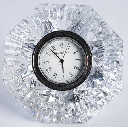 Lismore Diamond Small Quartz Clock by Waterford Crystal
