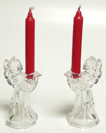 Giftware (Marquis Line) (Set of 2) Clear Angel Candleholder
