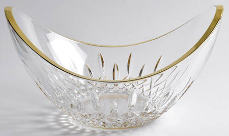 Lismore Essence Gold (Gold Band) 9'' Elliptical Bowl